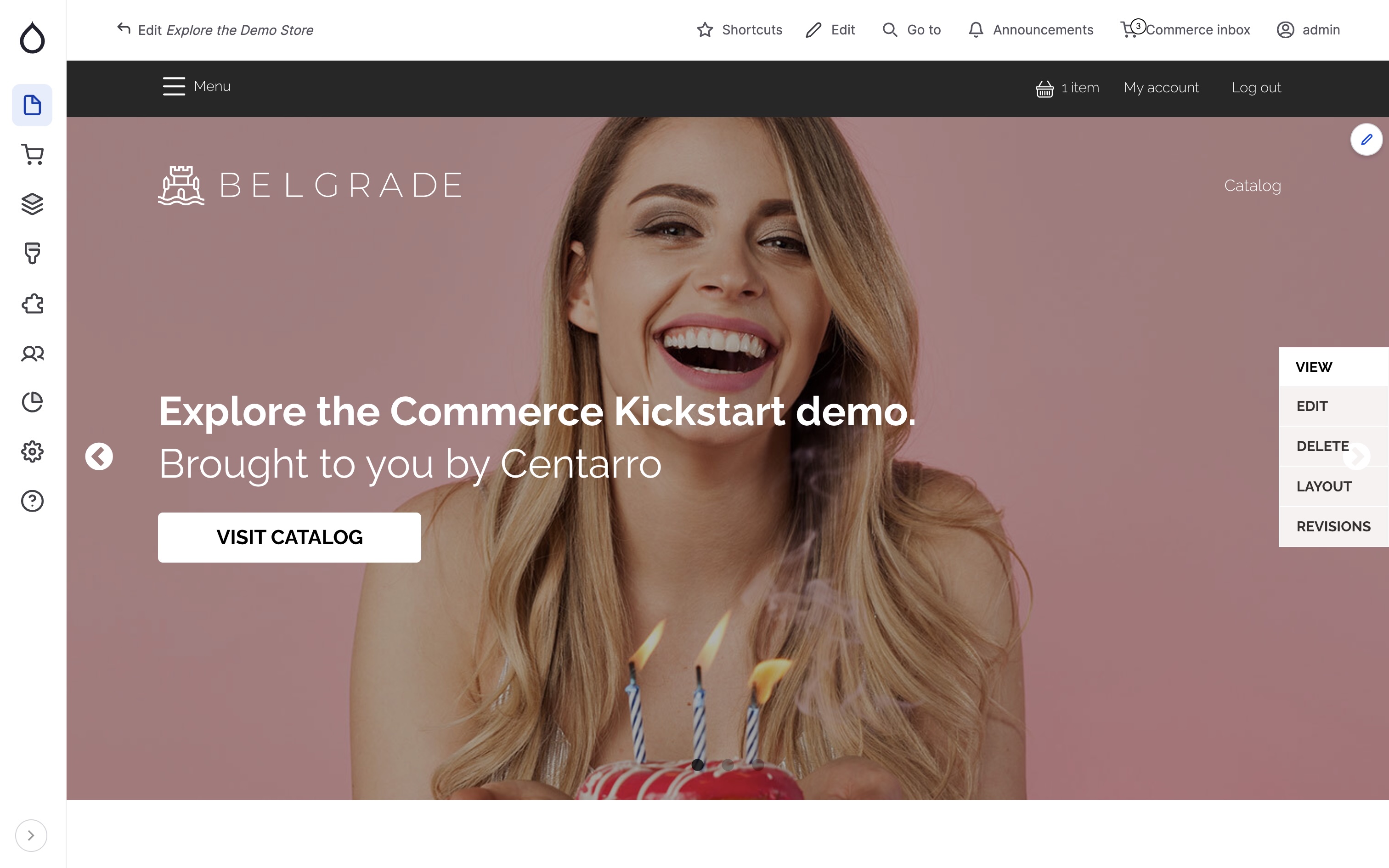 screenshot of Drupal Commerce